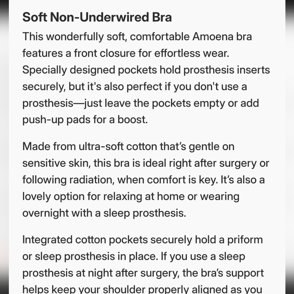 AMOENA FRANCES SOFT CUP COTTON LEISURE FRONT CLOSURE BRA /WHITE/SZ:S,M,XL - Picture 6 of 12